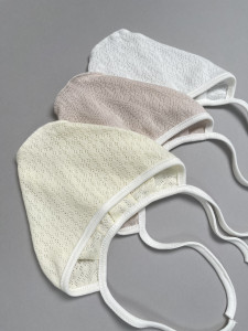 Комплект детских чепчиков, Пушинка, 3 шт