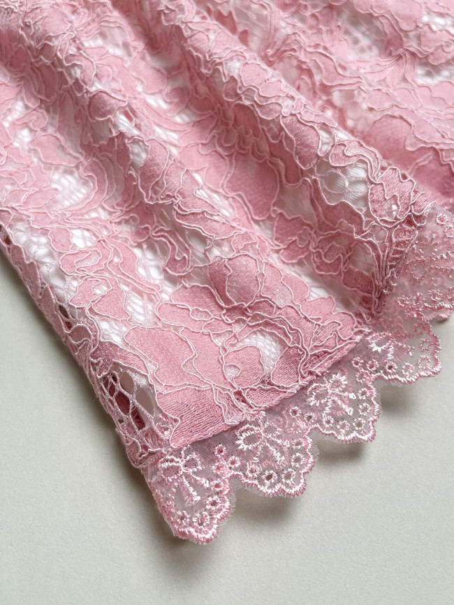 Нарядное детское платье, Кружевная фантазия, розовое