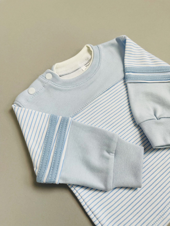 Кофта детская, голубая, Полоска