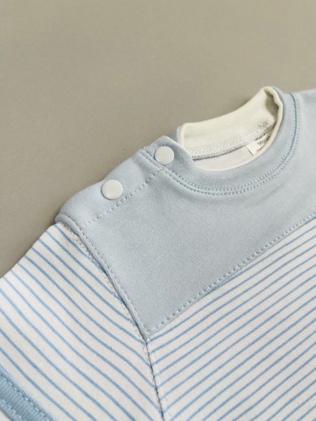 Кофта детская, голубая, Полоска