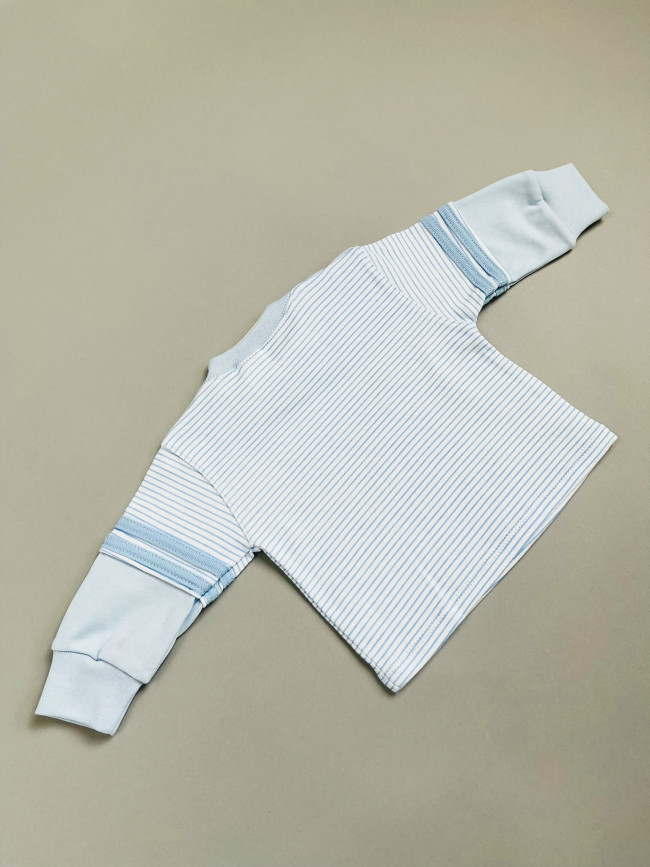 Кофта детская, голубая, Полоска