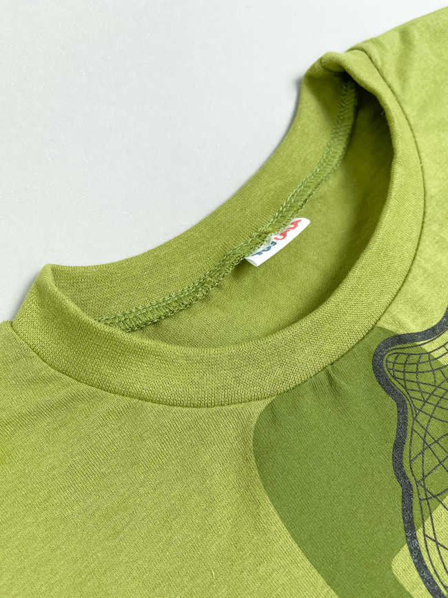 Футболка детская с коротким рукавом для мальчика T-Rex, хаки