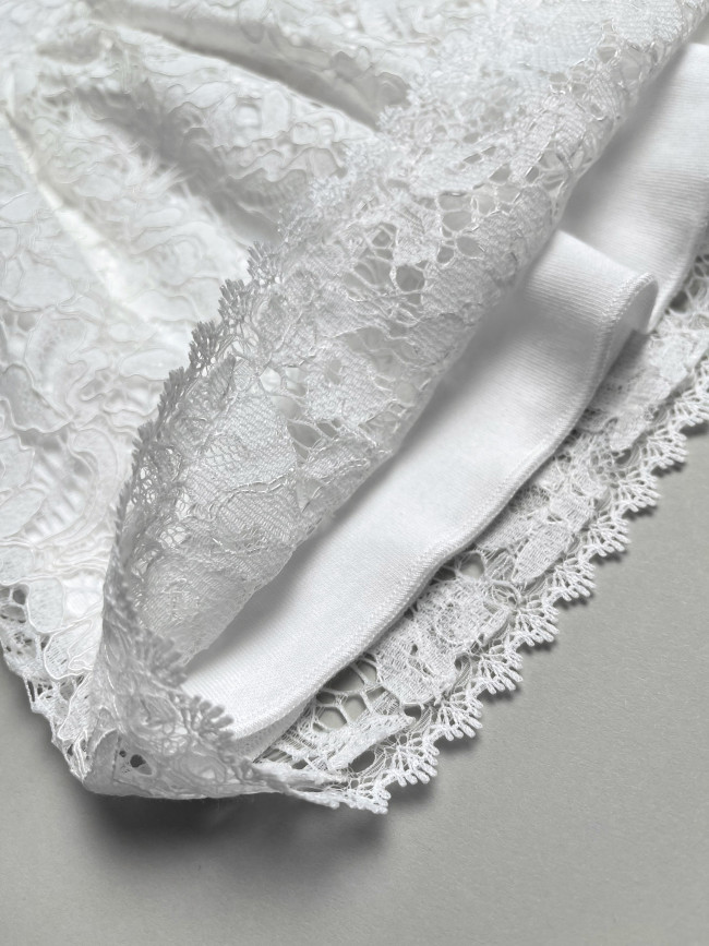 Нарядное детское платье, Кружевная фантазия, белое