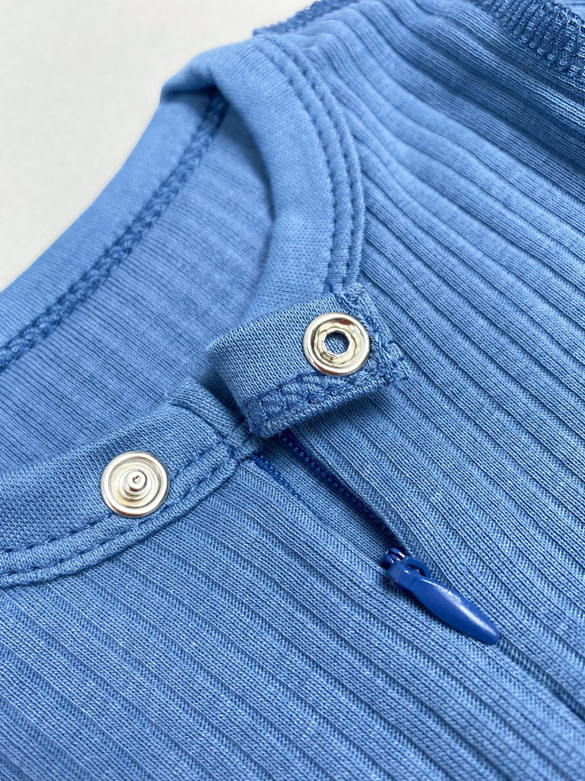 Комбинезон детский на молнии с открытыми ножками, синий, Рибана