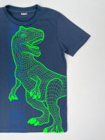 Футболка детская с коротким рукавом для мальчика T-Rex, серая