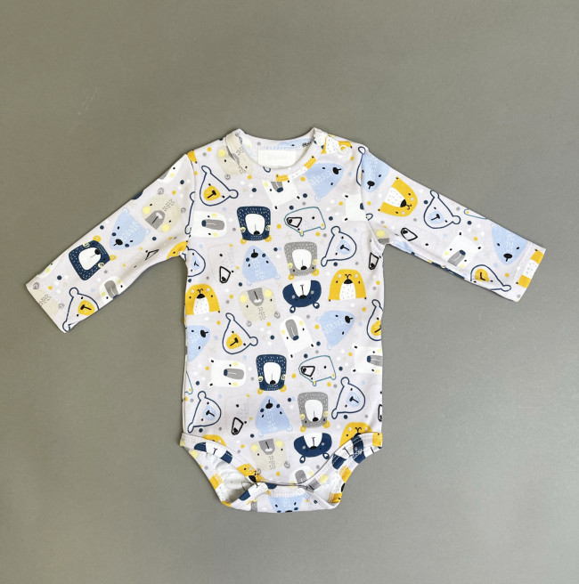 Полукомбинезон детский, голубой, Северный полюс