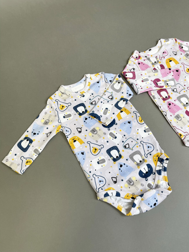 Полукомбинезон детский, голубой, Северный полюс