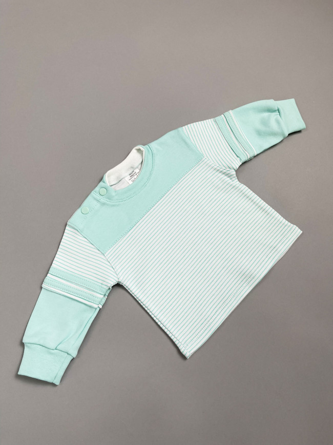 Кофта детская, мятная, Полоска