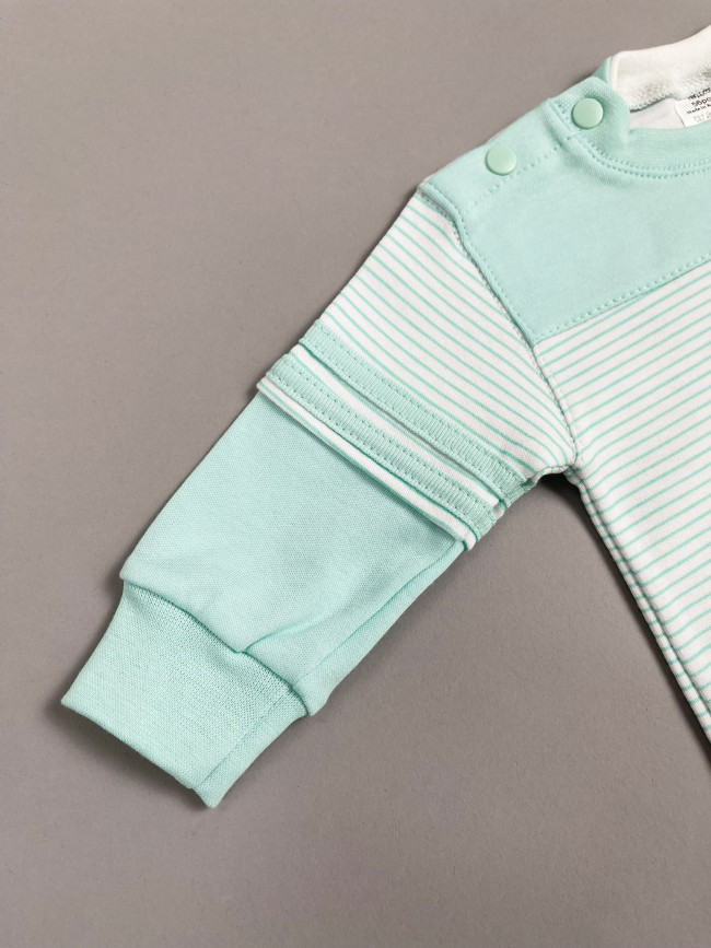 Кофта детская, мятная, Полоска