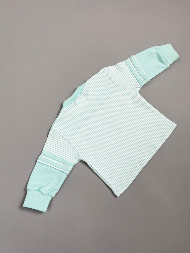 Кофта детская, мятная, Полоска