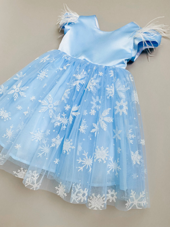 Нарядное голубое платье, Снежинка Нарядное голубое платье, Снежинка
