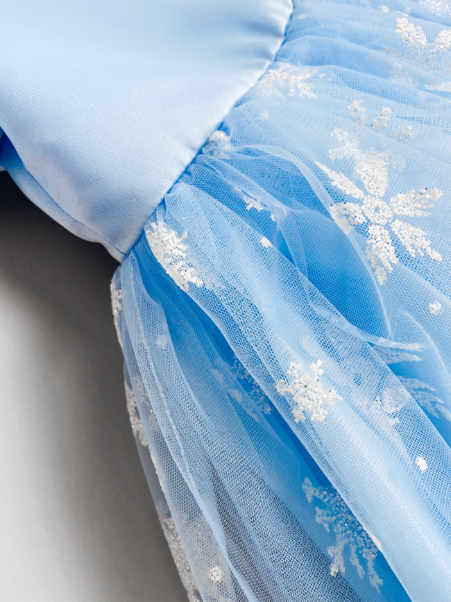 Нарядное голубое платье, Снежинка Нарядное голубое платье, Снежинка