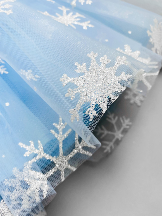 Нарядное голубое платье, Снежинка Нарядное голубое платье, Снежинка