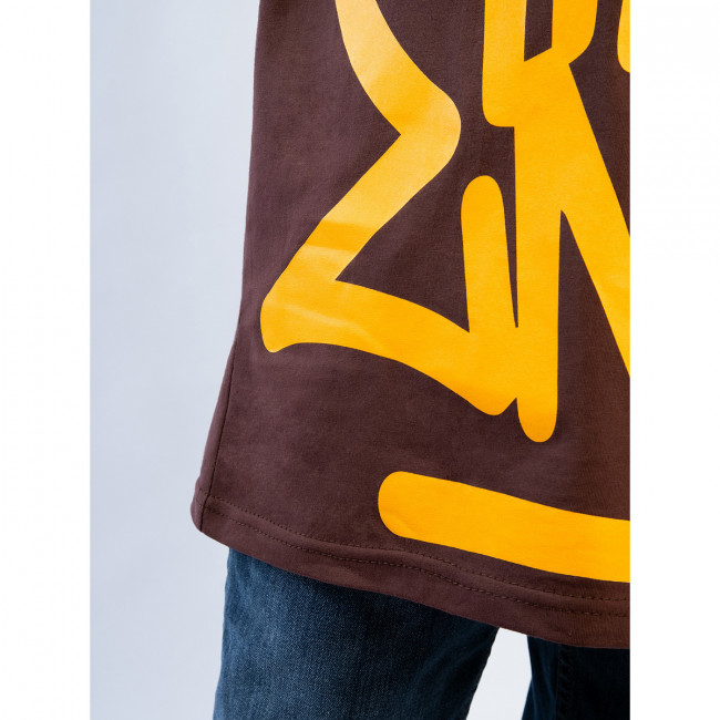 Детская футболка с коротким рукавом, коричневая, The End Детская футболка с коротким рукавом, коричневая, The End