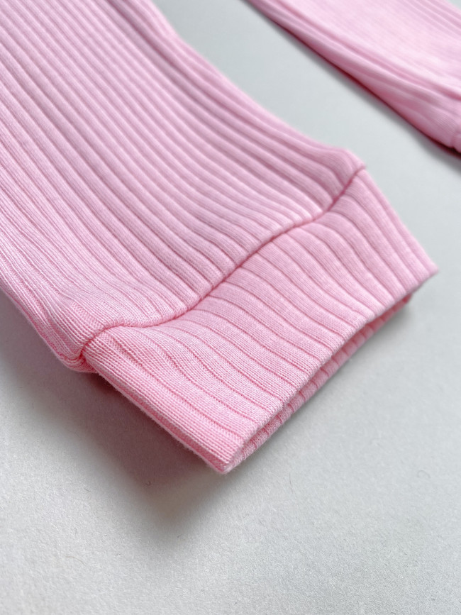 Комбинезон детский на молнии с открытыми ножками, розовый, Рибана Комбинезон детский на молнии с открытыми ножками, розовый, Рибана