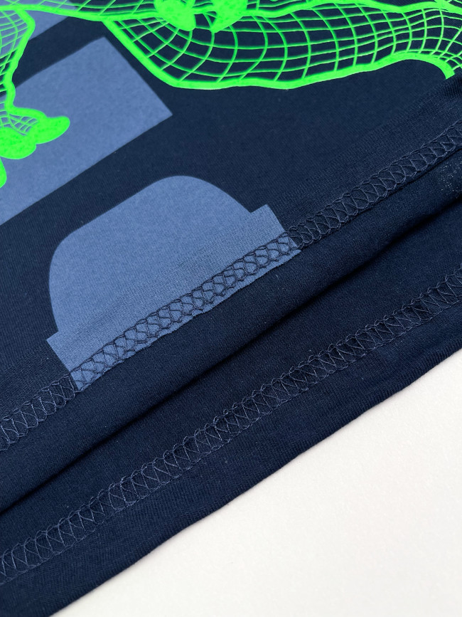 Футболка детская с коротким рукавом для мальчика T-Rex, синяя