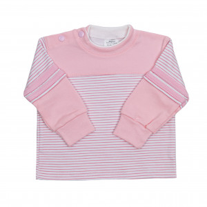 Кофта детская, розовая, Полоска