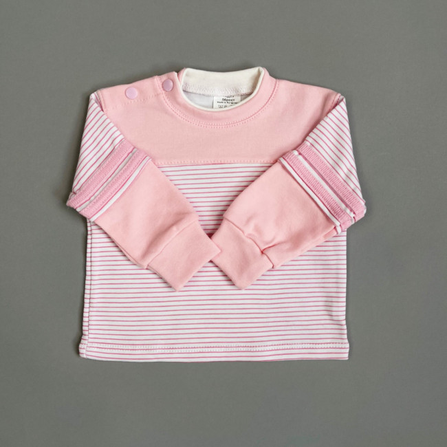 Кофта детская, розовая, Полоска