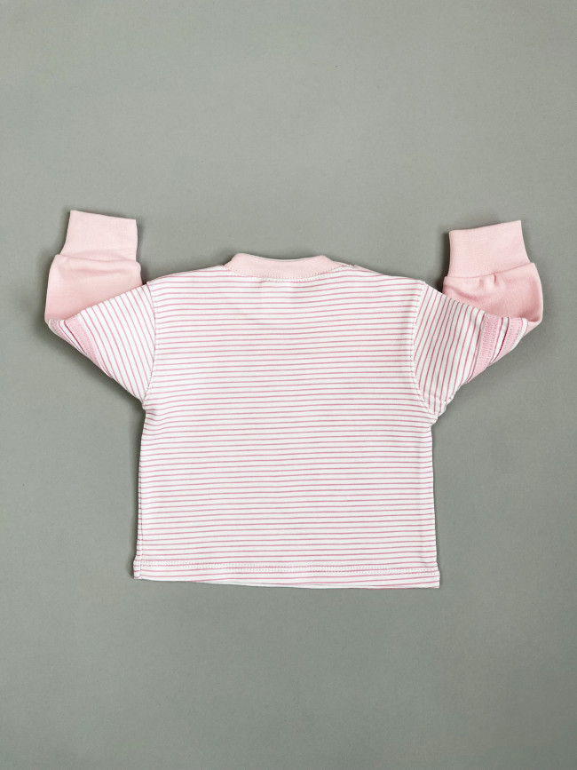Кофта детская, розовая, Полоска