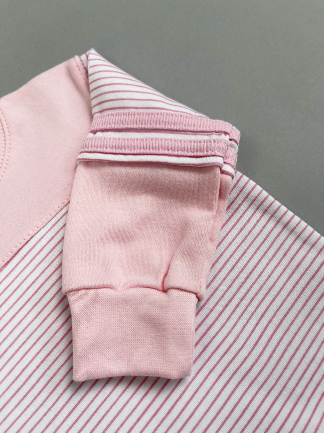 Кофта детская, розовая, Полоска