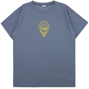 Детская футболка с коротким рукавом, серая, Leave The Map