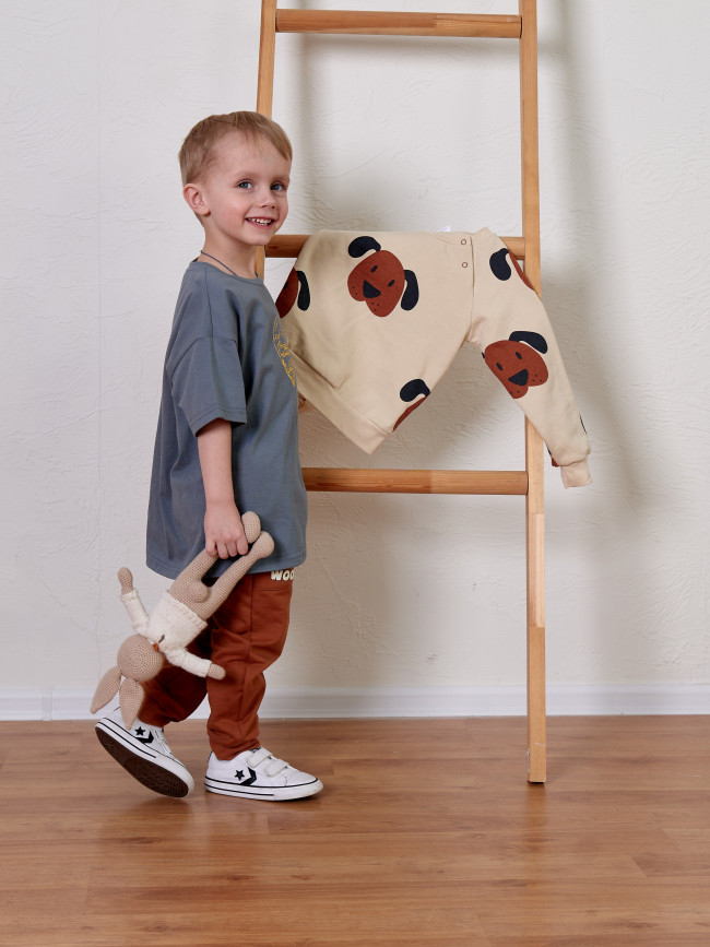 Детская футболка с коротким рукавом, серая, Leave The Map Детская футболка с коротким рукавом, серая, Leave The Map