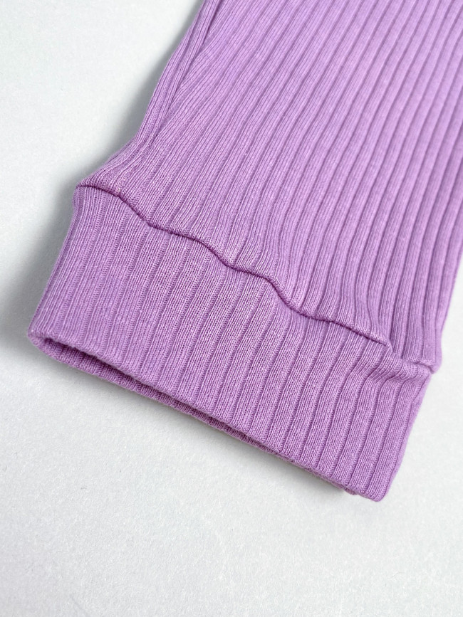 Комбинезон детский на молнии с открытыми ножками, сиреневый, Рибана