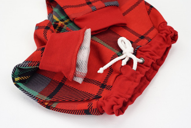 Брюки клетчатые с карманами, красные Брюки клетчатые с карманами, красные