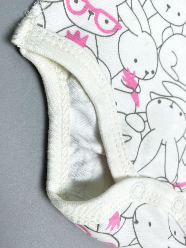 Полукомбинезон детский, розовый, Зайчики