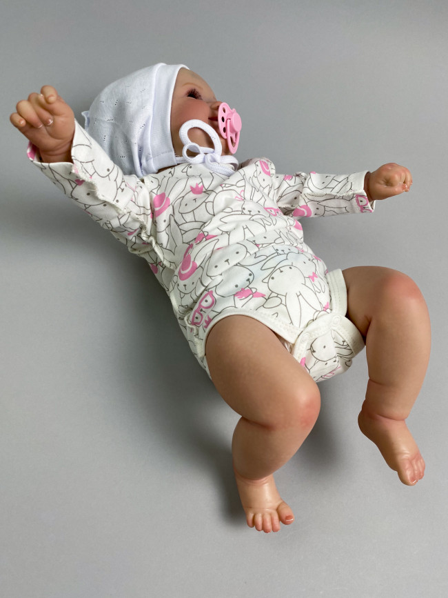 Полукомбинезон детский, розовый, Зайчики