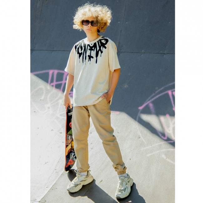 Детская футболка с коротким рукавом, Черное Граффити Детская футболка с коротким рукавом, Черное Граффити