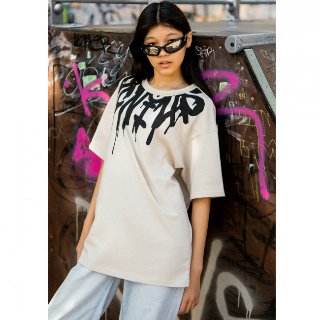 Детская футболка с коротким рукавом, Черное Граффити Детская футболка с коротким рукавом, Черное Граффити