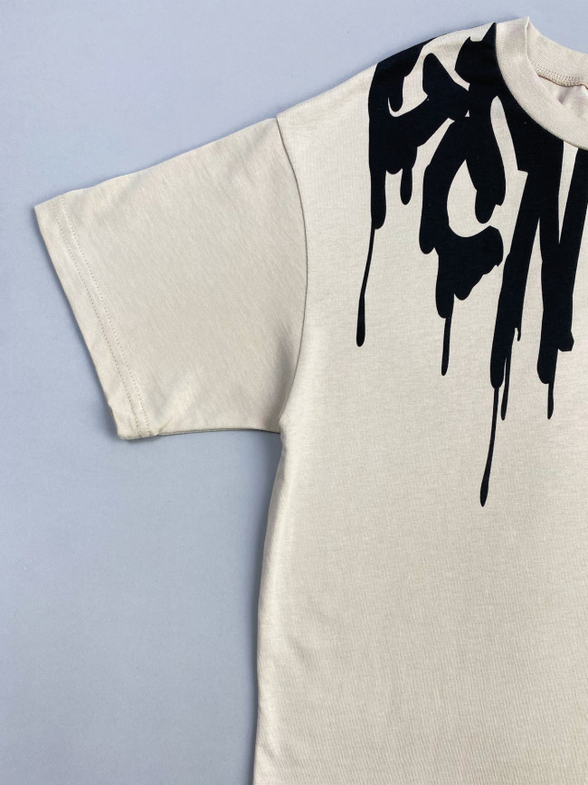 Детская футболка с коротким рукавом, Черное Граффити Детская футболка с коротким рукавом, Черное Граффити