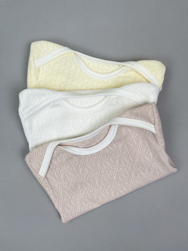 Комплект детских боди с коротким рукавом,  Пушинка, 3 шт.