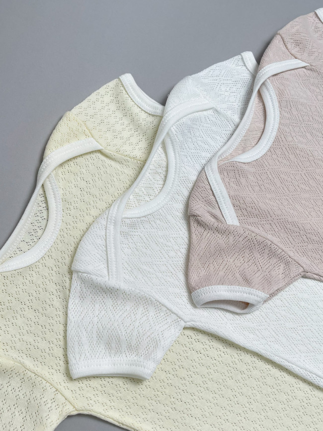 Комплект детских боди с коротким рукавом,  Пушинка, 3 шт.