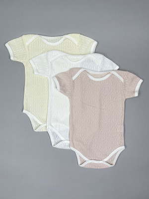 Комплект детских боди с коротким рукавом,  Пушинка, 3 шт.