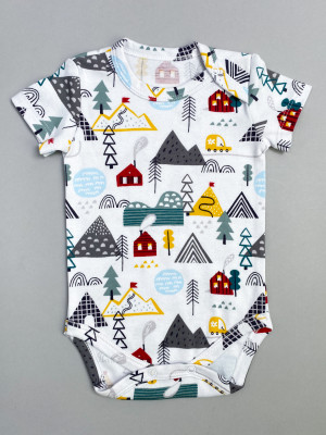 Боди детский, с коротким рукавом, Горы