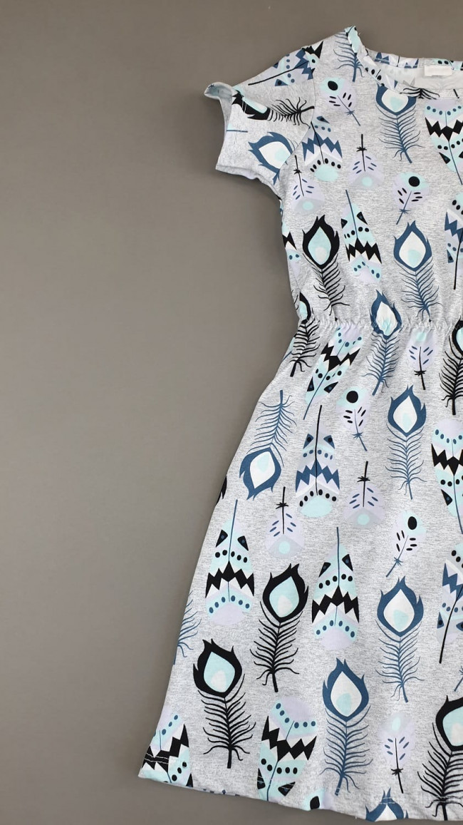 Платье с коротким рукавом, Жар-птица