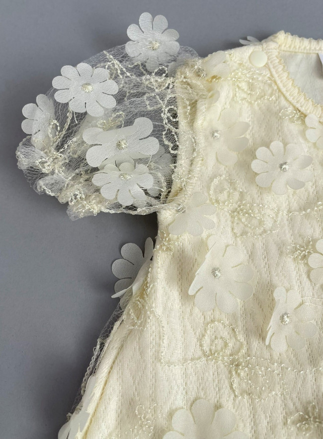 Нарядное желтое платье, Ромашки