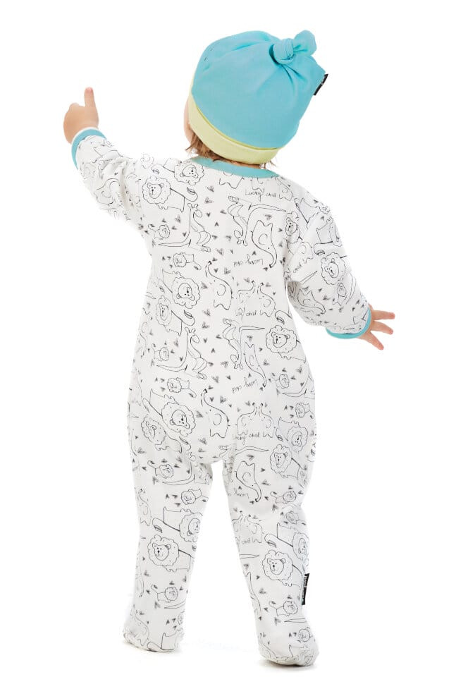 Комплект детский, шапка, Зоопарк, 3шт.