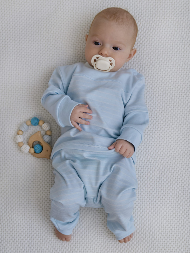 Штанишки детские, голубые, Нежная полосочка Штанишки детские, голубые, Нежная полосочка