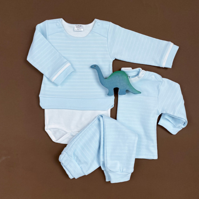 Штанишки детские, голубые, Нежная полосочка Штанишки детские, голубые, Нежная полосочка