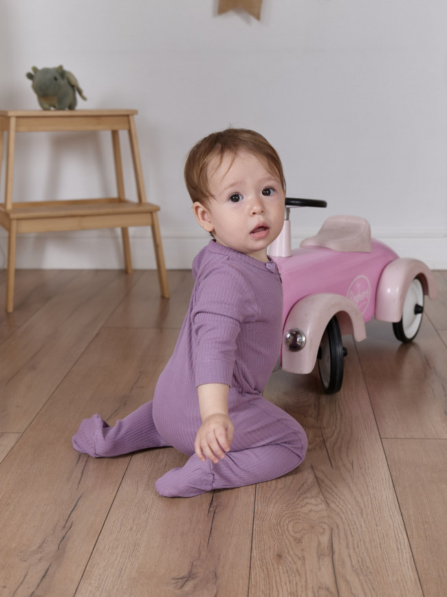 Комбинезон детский на молнии, сиреневый, Рибана