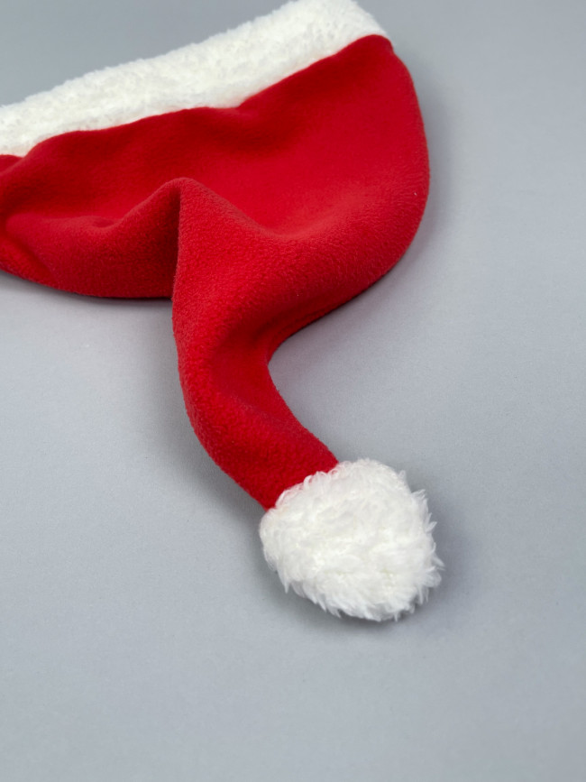 Нарядная новогодняя шапка колпак для новорожденных, Дед Мороз