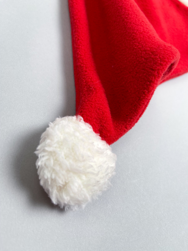 Нарядная новогодняя шапка колпак для новорожденных, Дед Мороз