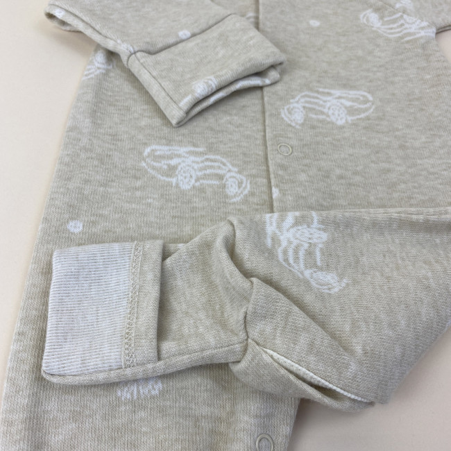 Комбинезон для мальчика, бежевый, Машинки