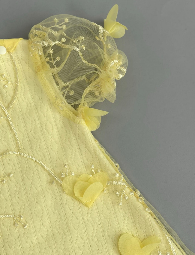 Нарядное желтое платье, Лютики