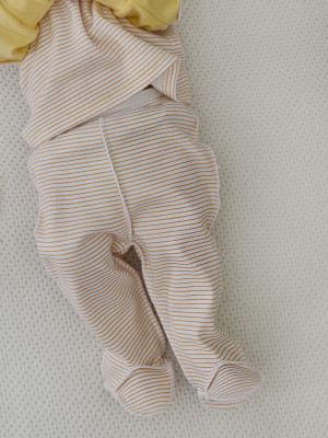 Ползунки детские, оранжевые, Полоска