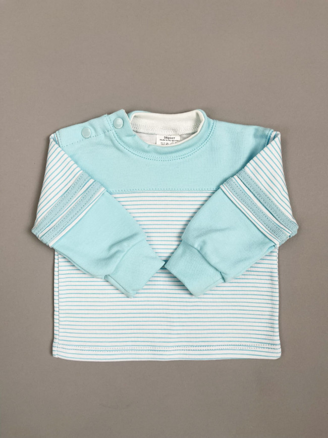 Кофта детская, бирюзовая, Полоска