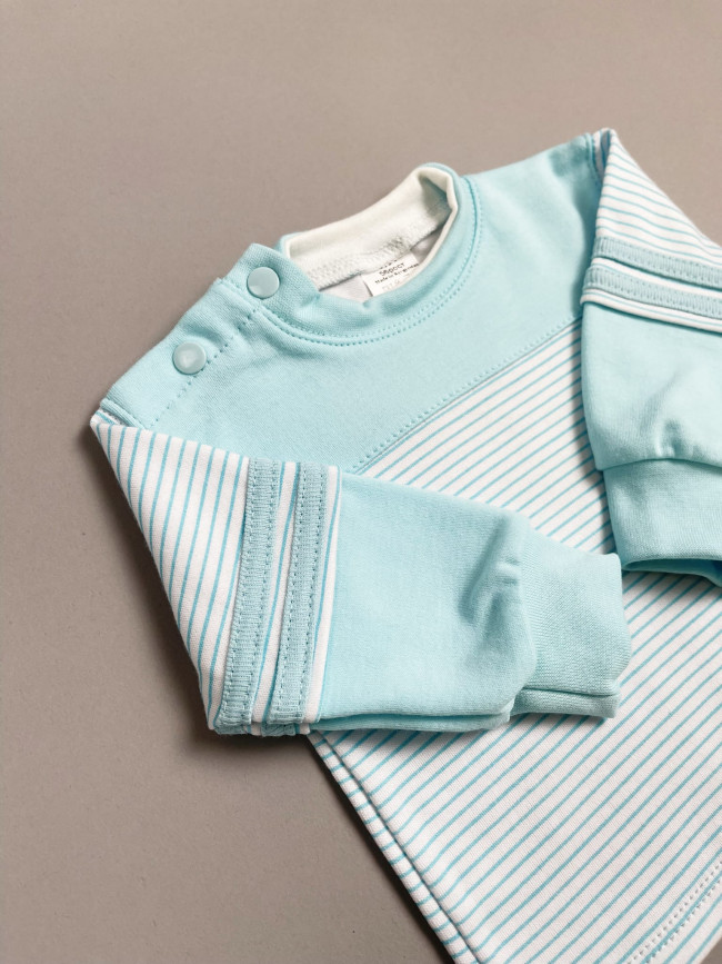 Кофта детская, бирюзовая, Полоска